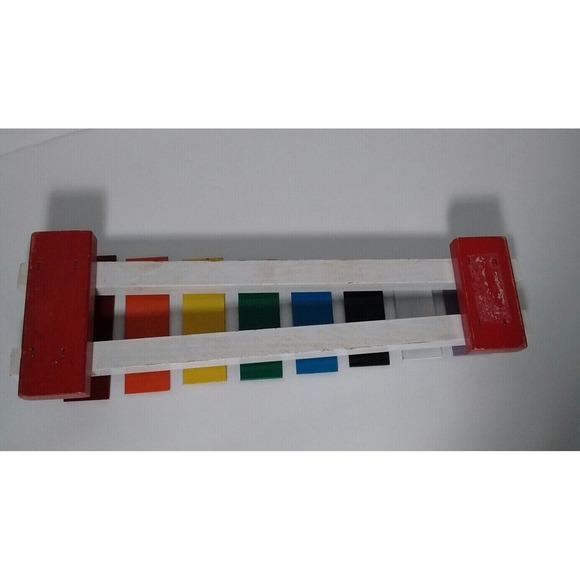 Vintage‎ Toy Xylophone Metal and Wood 8 Key/One Octave With Mallet - Picture 11 of 12